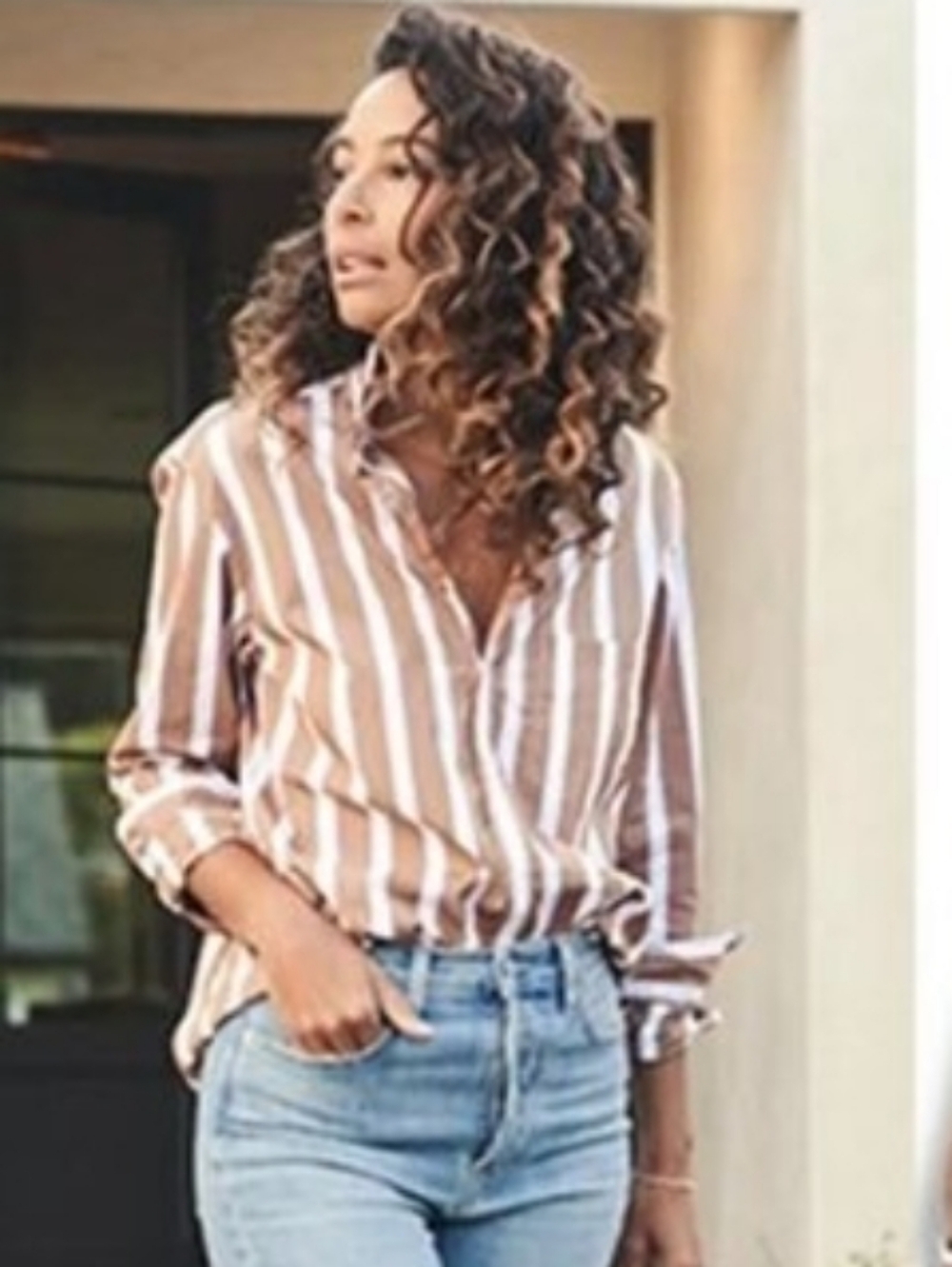 Frank & Eileen Joedy Stripe Boyfriend Button Up Shirt 100% Cotton Small - Picture 4 of 13
